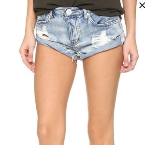 One Teaspoon Blue Denim Shorts